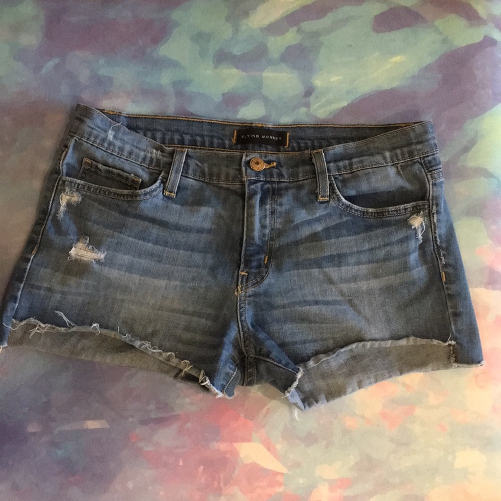 Flying monkey denim cut off shorts size 28